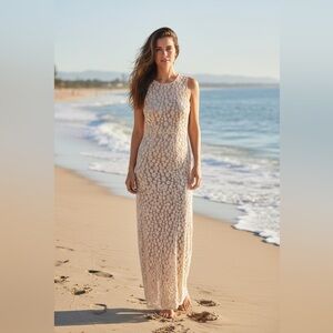 Callula Lillibelle Mesh Polka Dot Maxi Coverup Dress 🍉